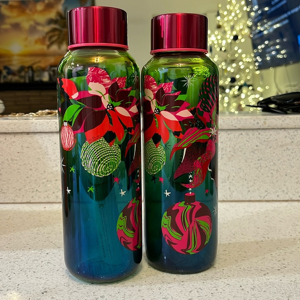 Starbucks Christmas Collection Festive 20 Oz. Glass Tumbler (Limited Edition)